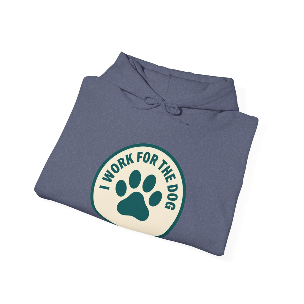 I Work For My Dog Printed Hoodie | 2 Matchy Mutts