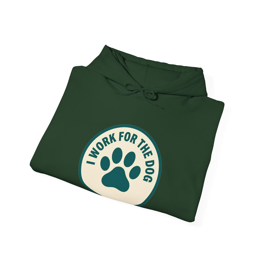 I Work For My Dog Printed Hoodie | 2 Matchy Mutts