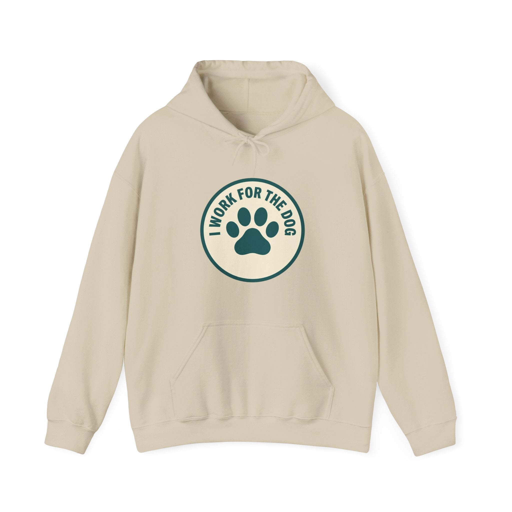 I Work For My Dog Printed Hoodie | 2 Matchy Mutts