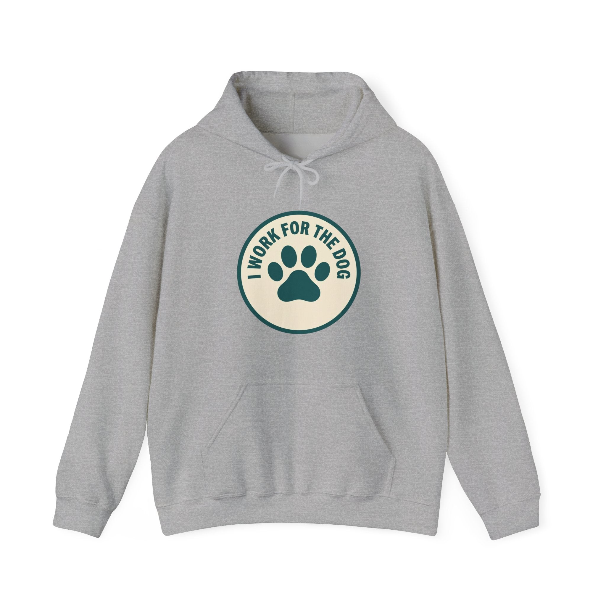 I Work For My Dog Printed Hoodie | 2 Matchy Mutts