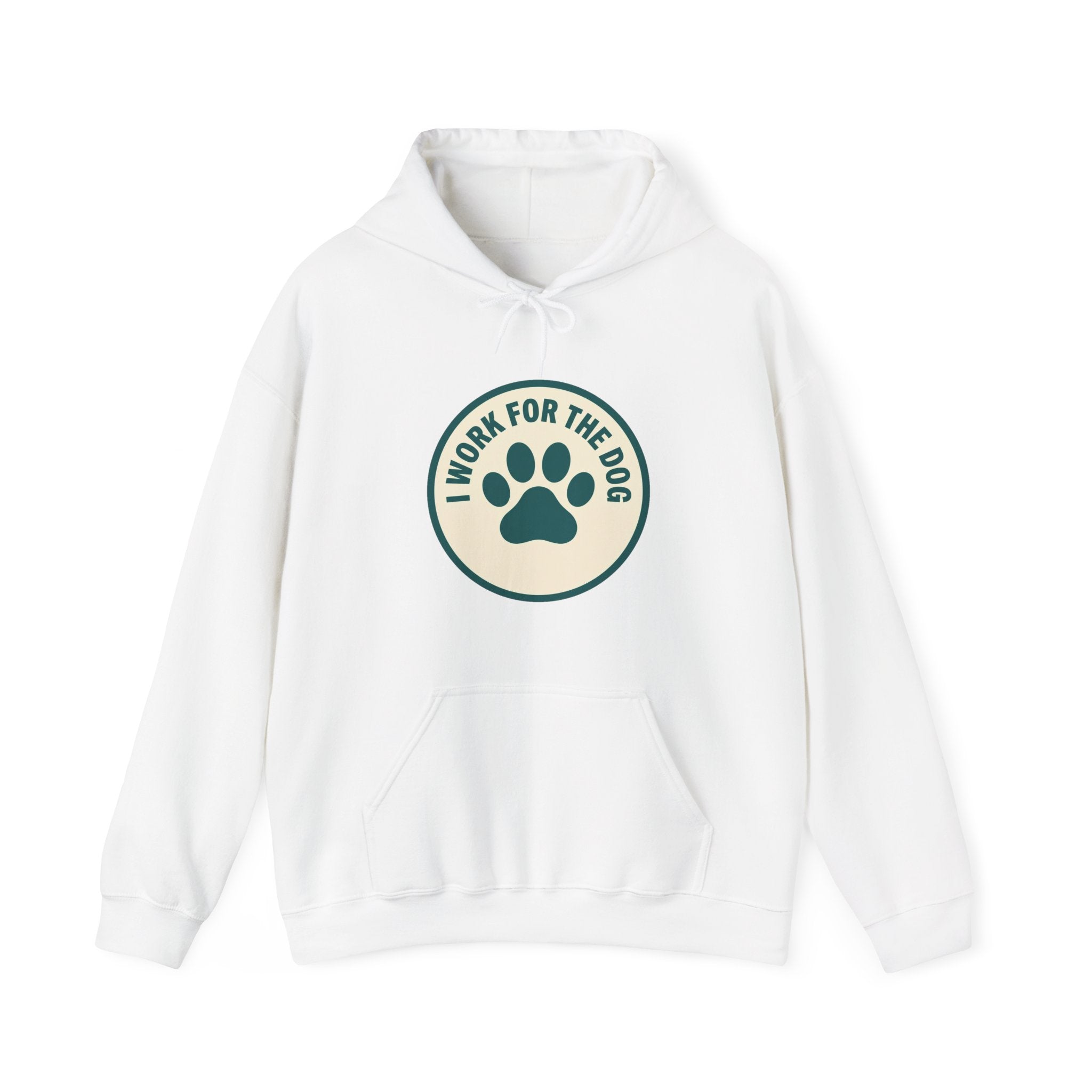 I Work For My Dog Printed Hoodie | 2 Matchy Mutts