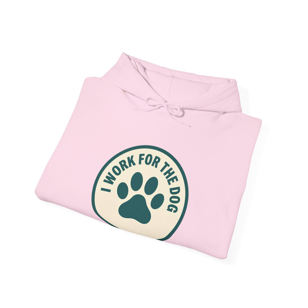 I Work For My Dog Printed Hoodie | 2 Matchy Mutts