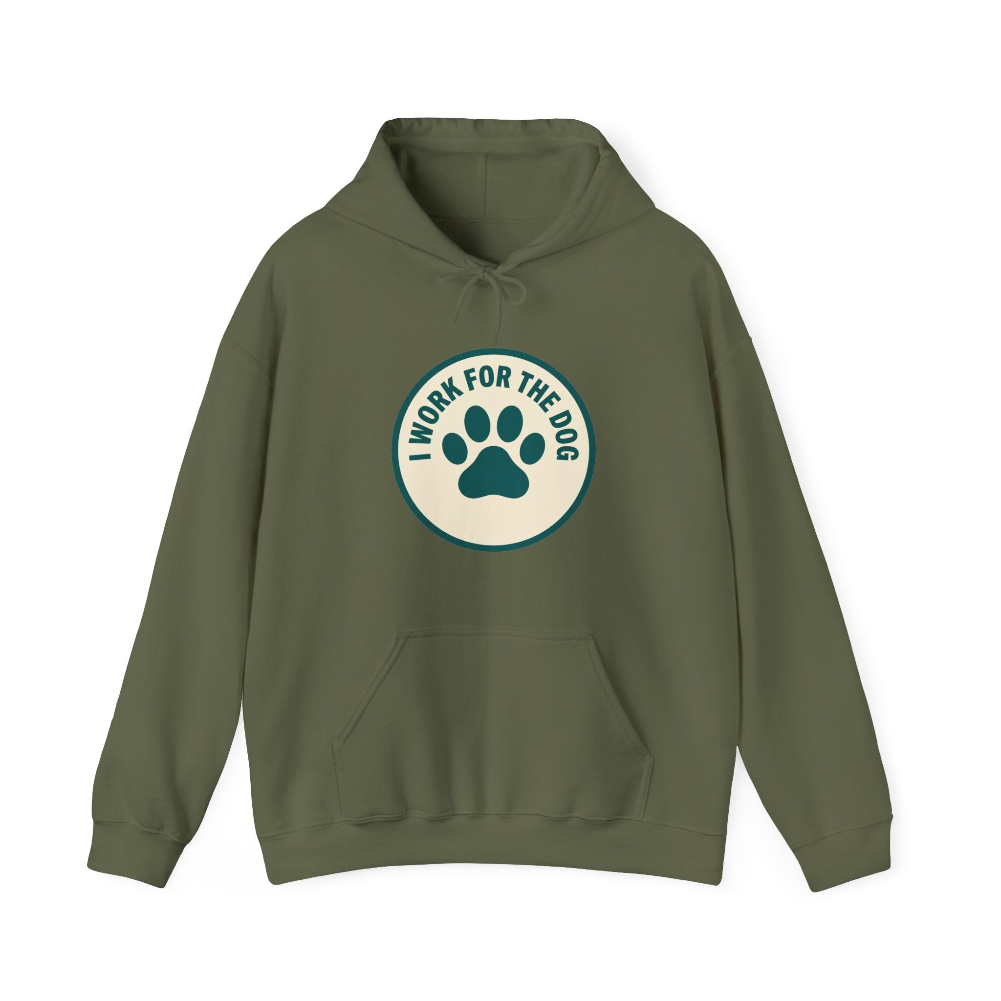 I Work For My Dog Printed Hoodie | 2 Matchy Mutts