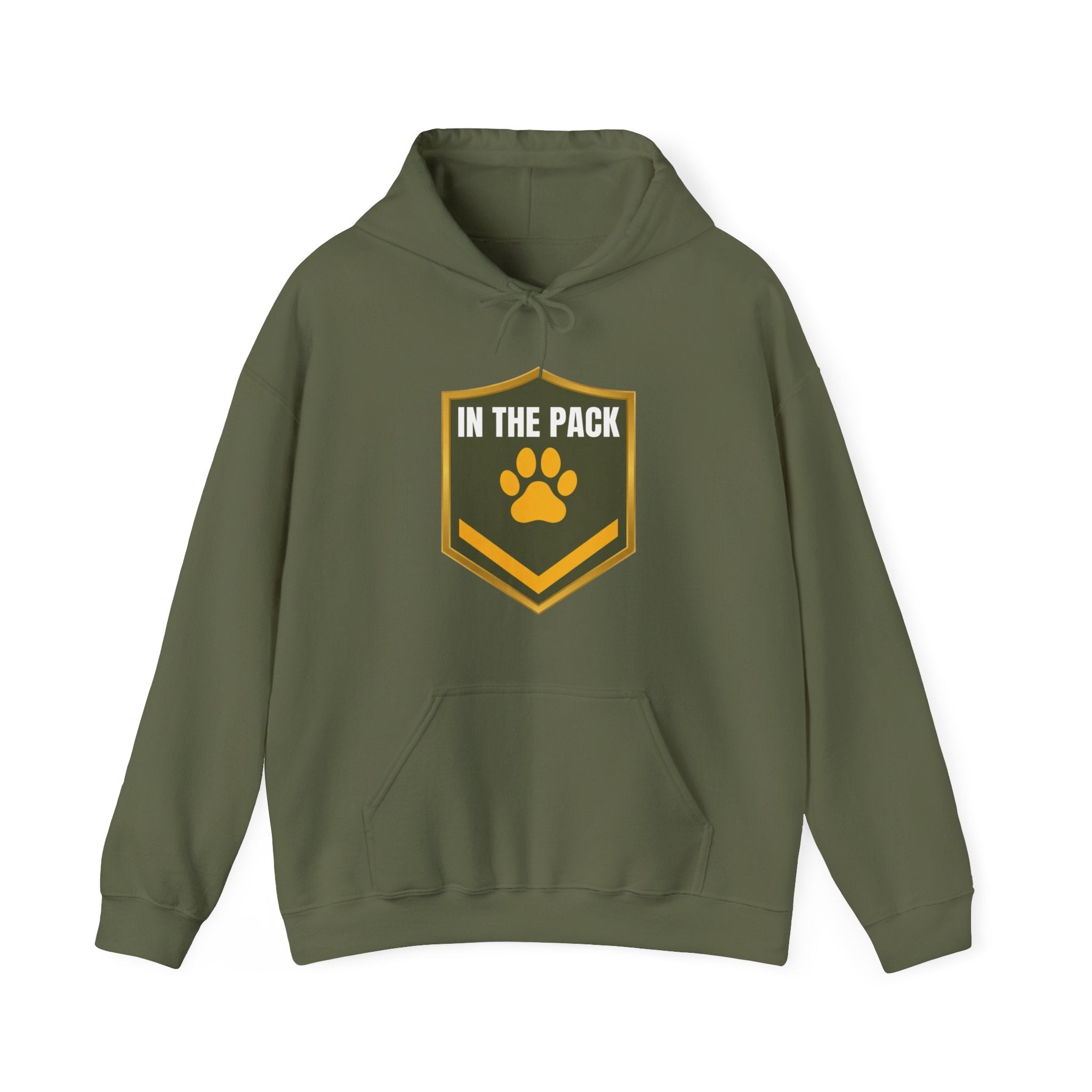 In The Pack Shield Hoodie (Army Green)