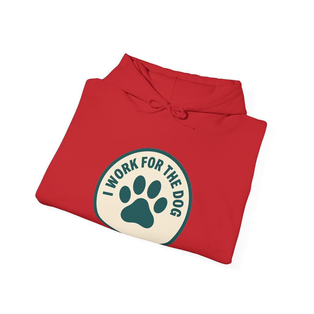 I Work For My Dog Printed Hoodie | 2 Matchy Mutts