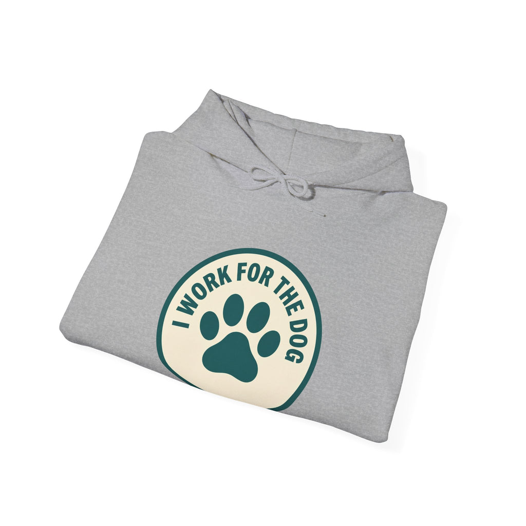 I Work For My Dog Printed Hoodie | 2 Matchy Mutts