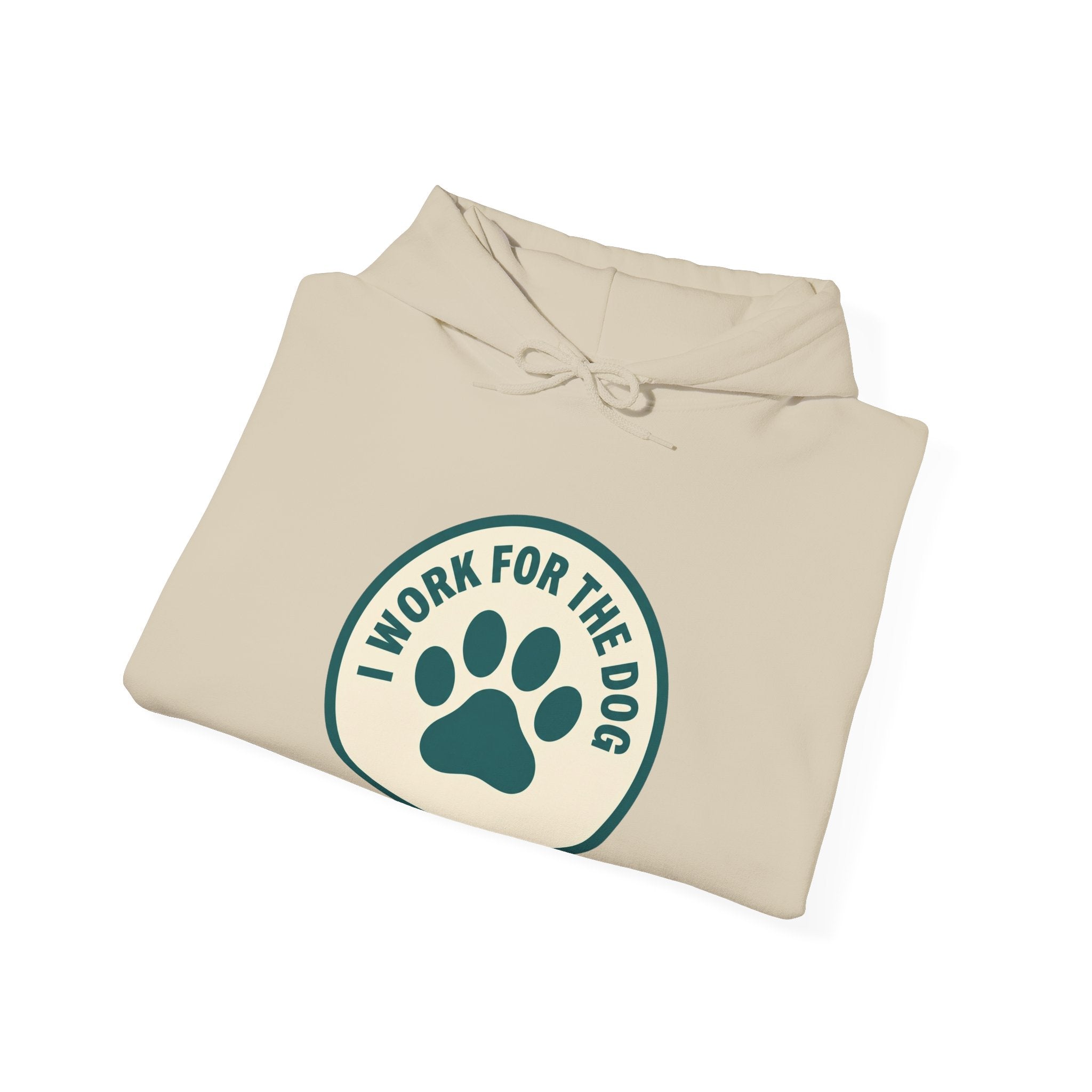 I Work For My Dog Printed Hoodie | 2 Matchy Mutts