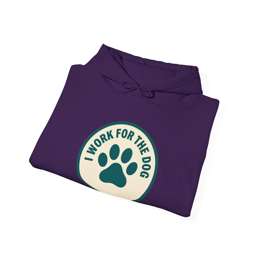 I Work For My Dog Printed Hoodie | 2 Matchy Mutts