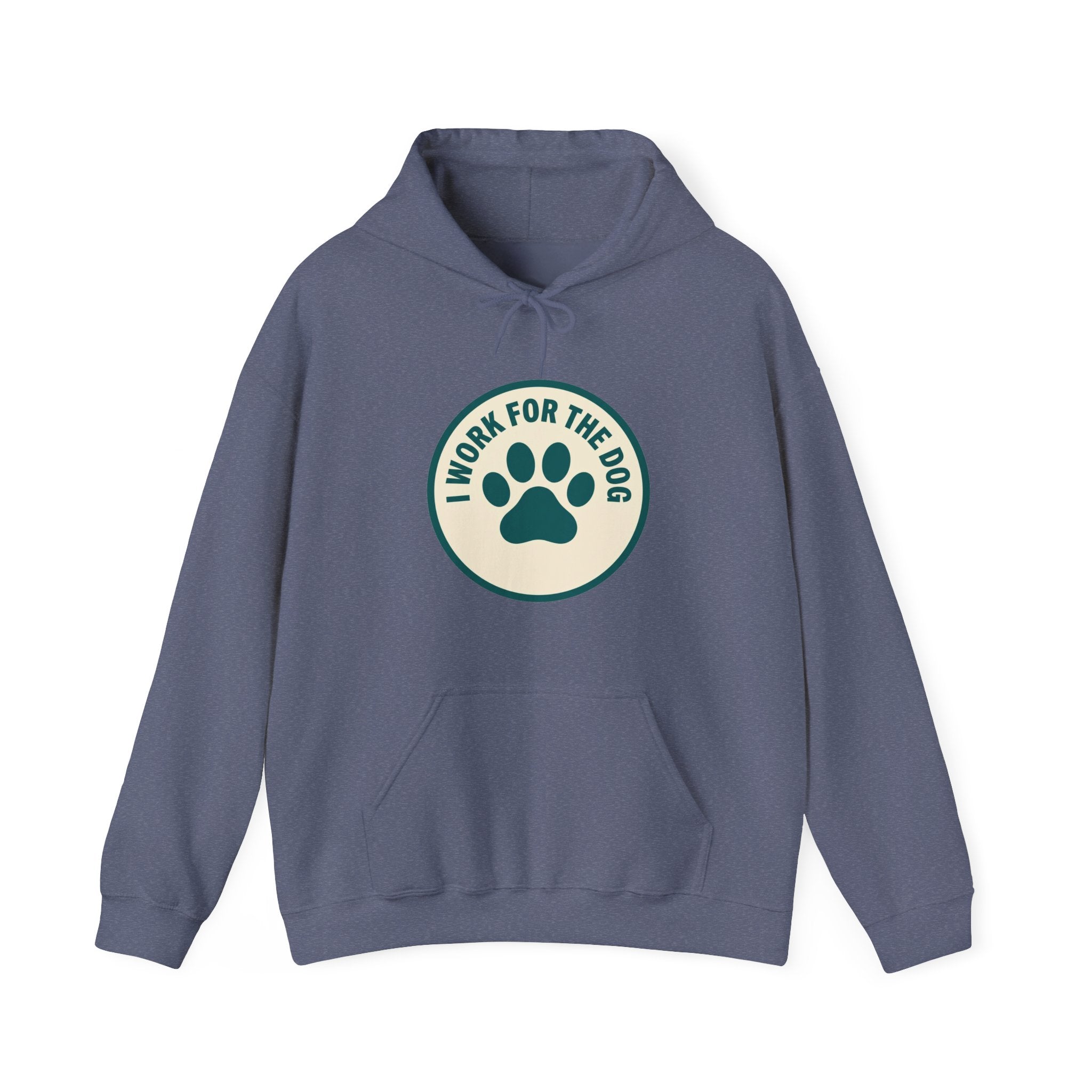 I Work For My Dog Printed Hoodie | 2 Matchy Mutts