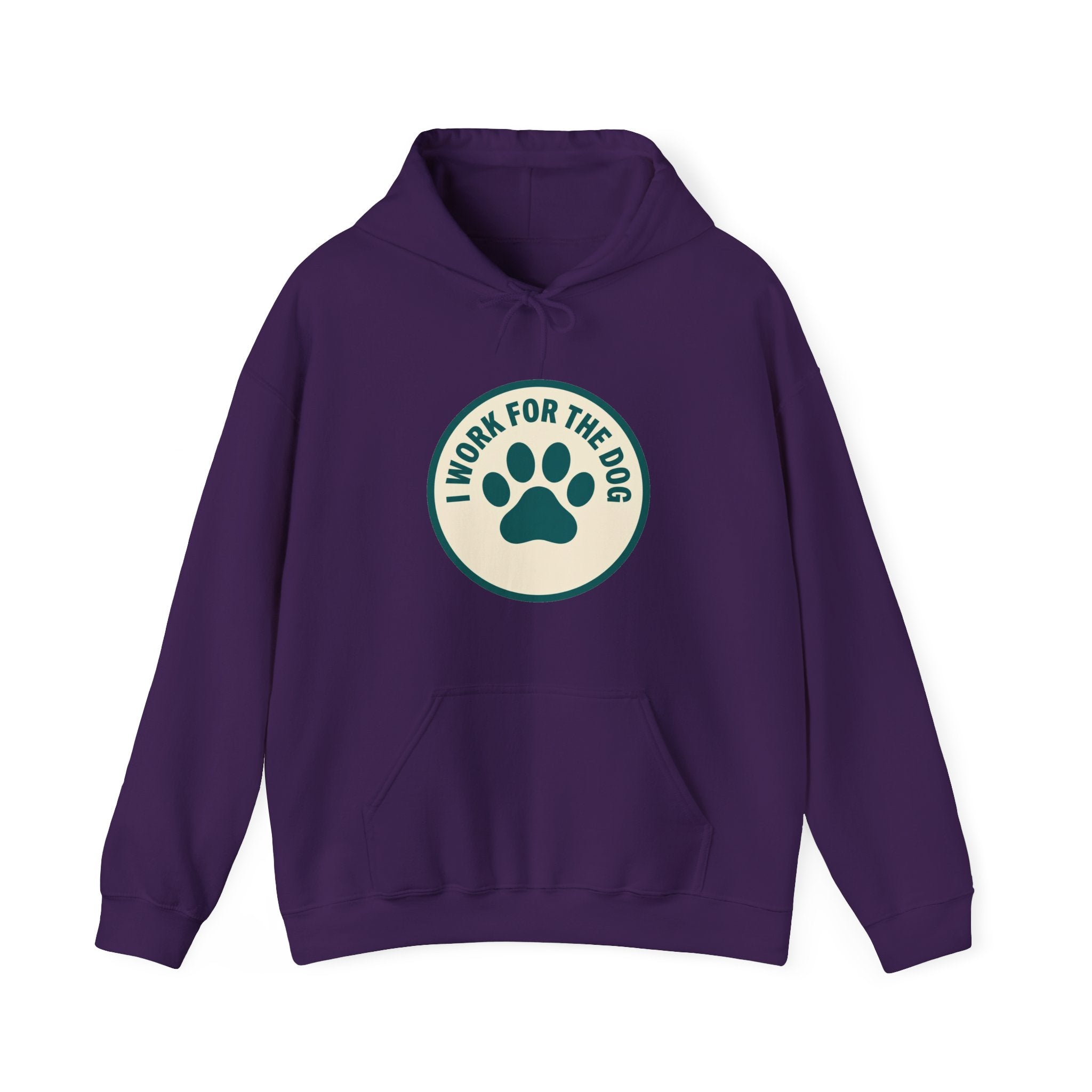 I Work For My Dog Printed Hoodie | 2 Matchy Mutts