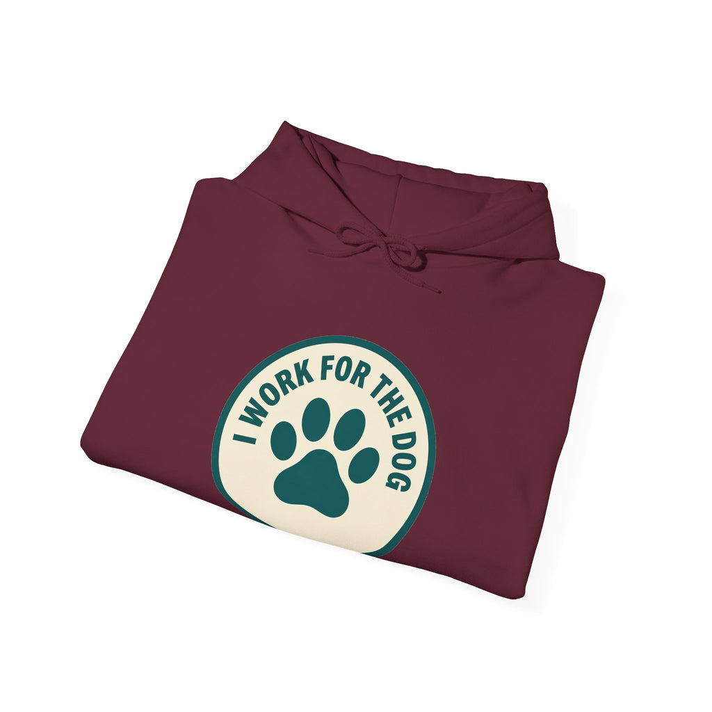 I Work For My Dog Printed Hoodie | 2 Matchy Mutts