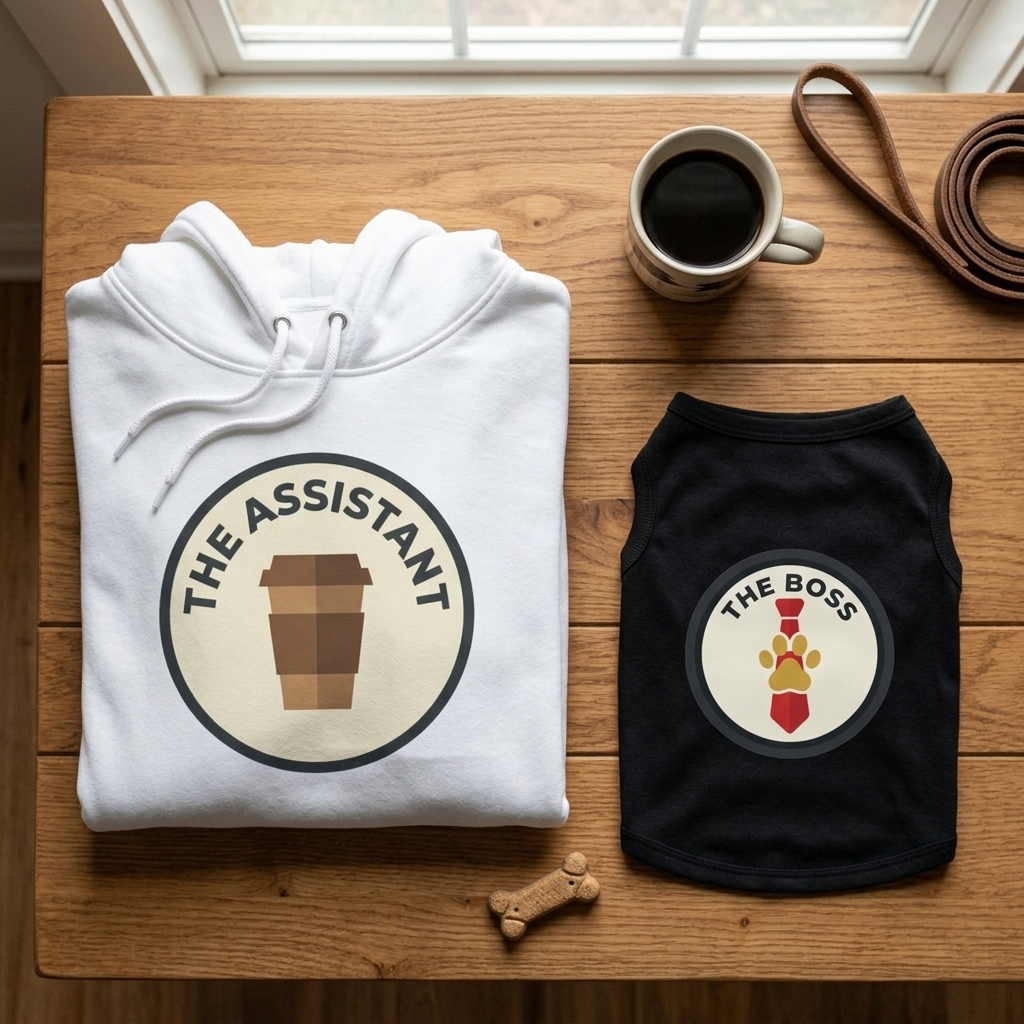 The Boss & The Assistant Matching Hoodie Set | 2 Matchy Mutts