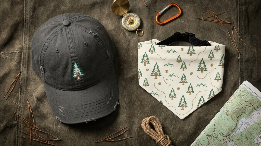 The Trail Buddies Cap & Bandana Set | 2 Matchy Mutts
