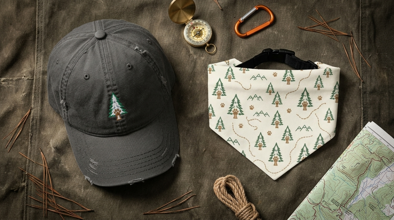 The Trail Buddies Cap & Bandana Set | 2 Matchy Mutts
