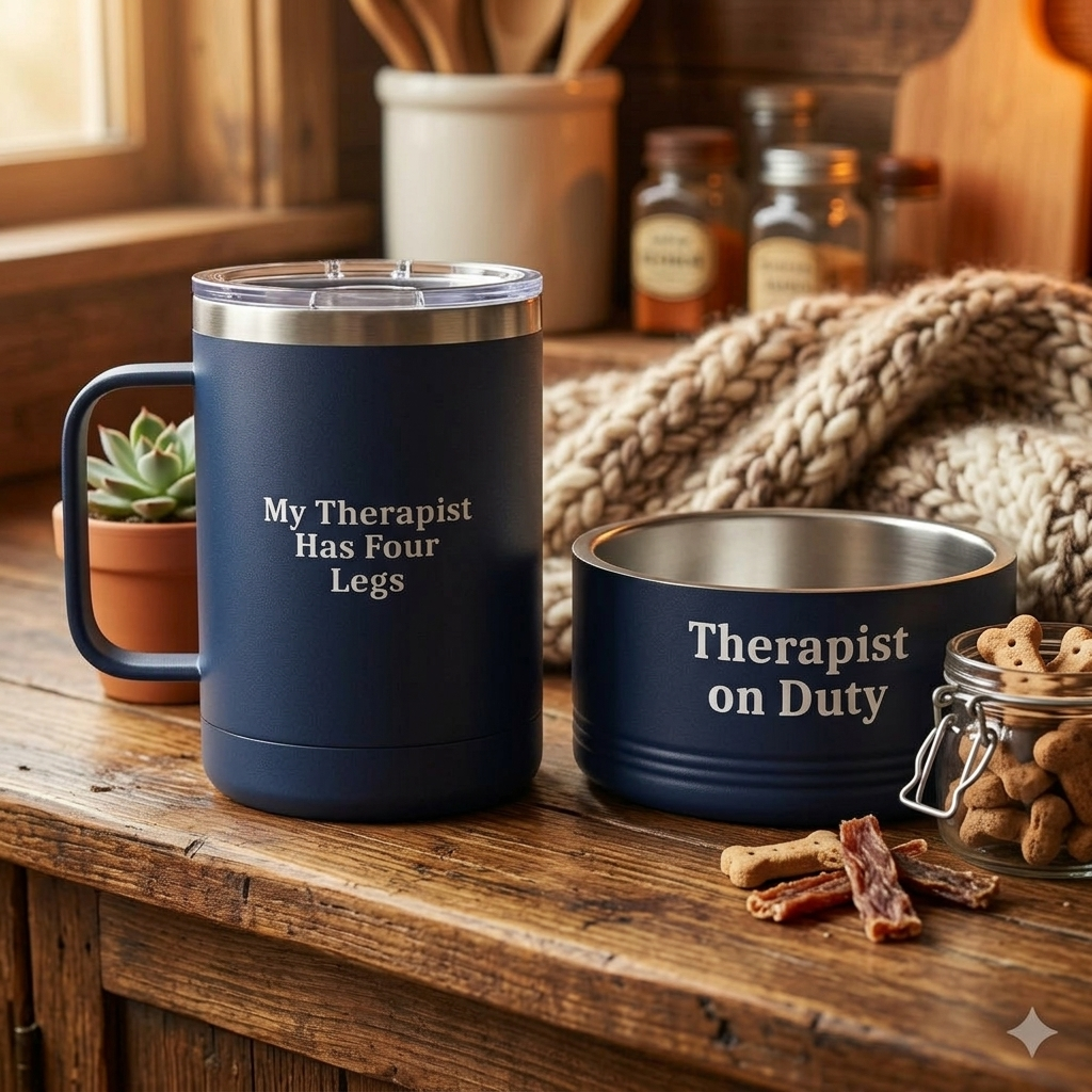 Four-Legged Therapist Mug + Bowl Set