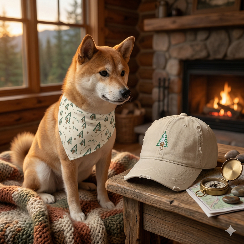 The Trail Buddies Cap & Bandana Set | 2 Matchy Mutts