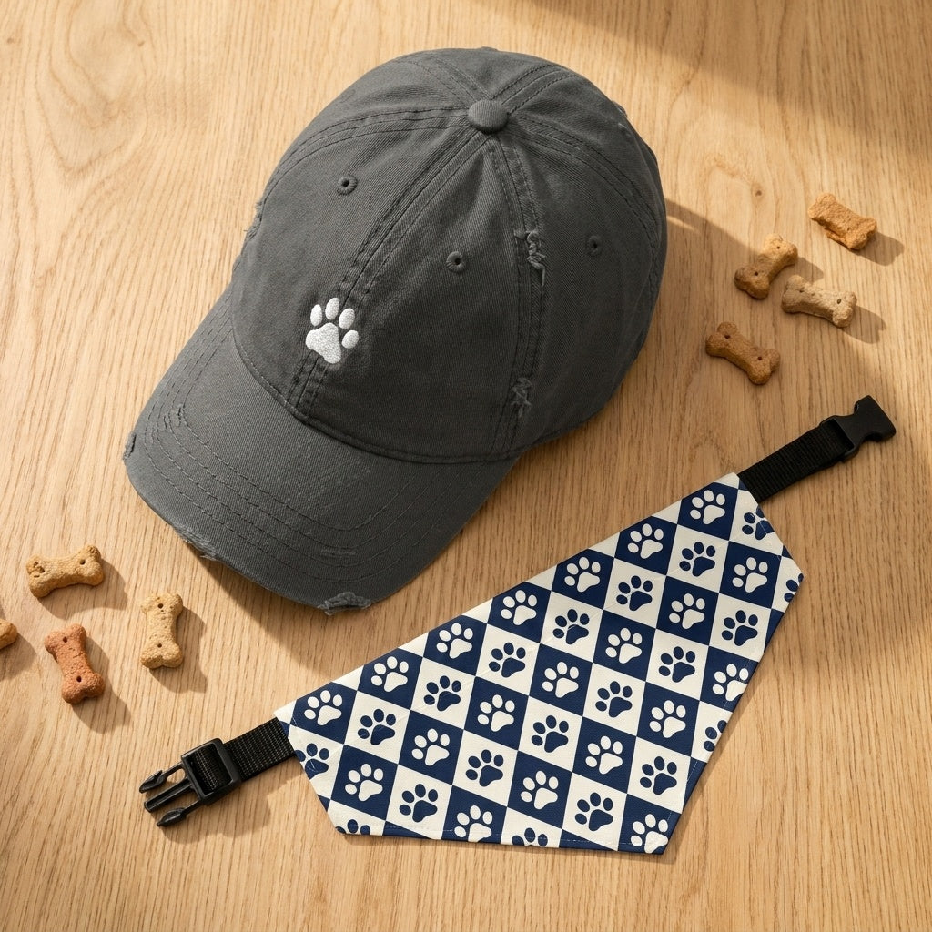 The Proud Paws Cap & Bandana Set | 2 Matchy Mutts